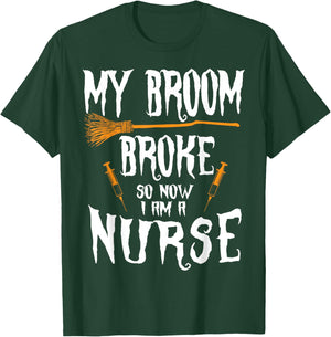 Witch Nurse Funny Saying Costume Easy Halloween Gifts T-Shirt - T-Shirt | Forest