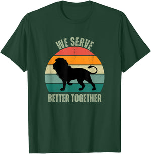 We Serve Lions Clubs International Essential Merchandise T-Shirt - T-Shirt | Forest