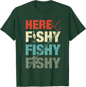 Fish Hunting Fishing Fishrod Fisherman Boys Women T-Shirt - T-Shirt | Forest