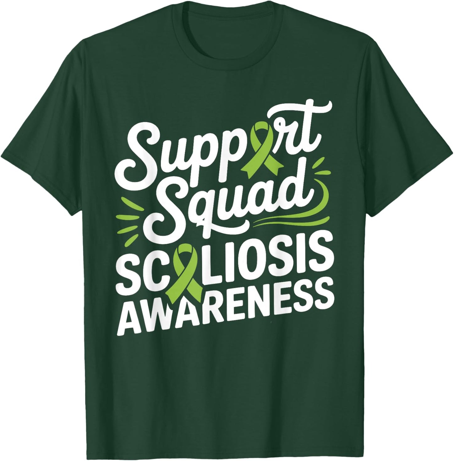 Scoliosis Art Women Spinal Fusion Scoliosis Survivor T-Shirt - T-Shirt | Forest