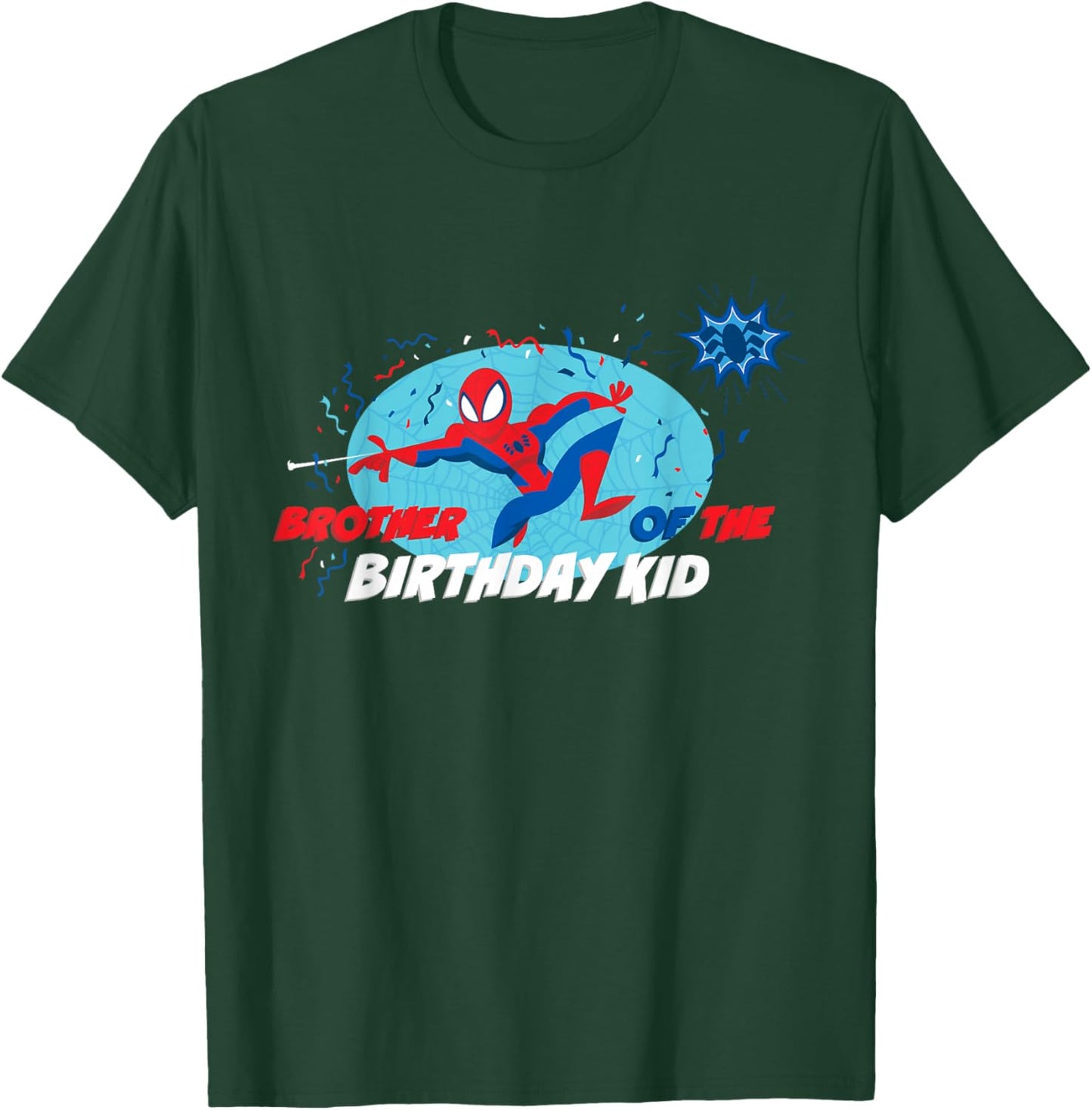 Marvel Spider-Man Toony Family Brother of the Birthday Kid T-Shirt - T-Shirt | Forest