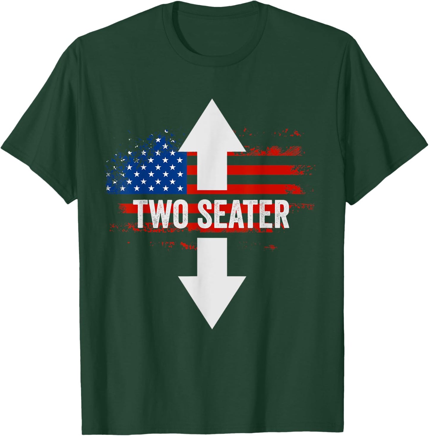 Funny 4th Of July Dirty Adult Humor Two Seater T-Shirt - T-Shirt | Forest