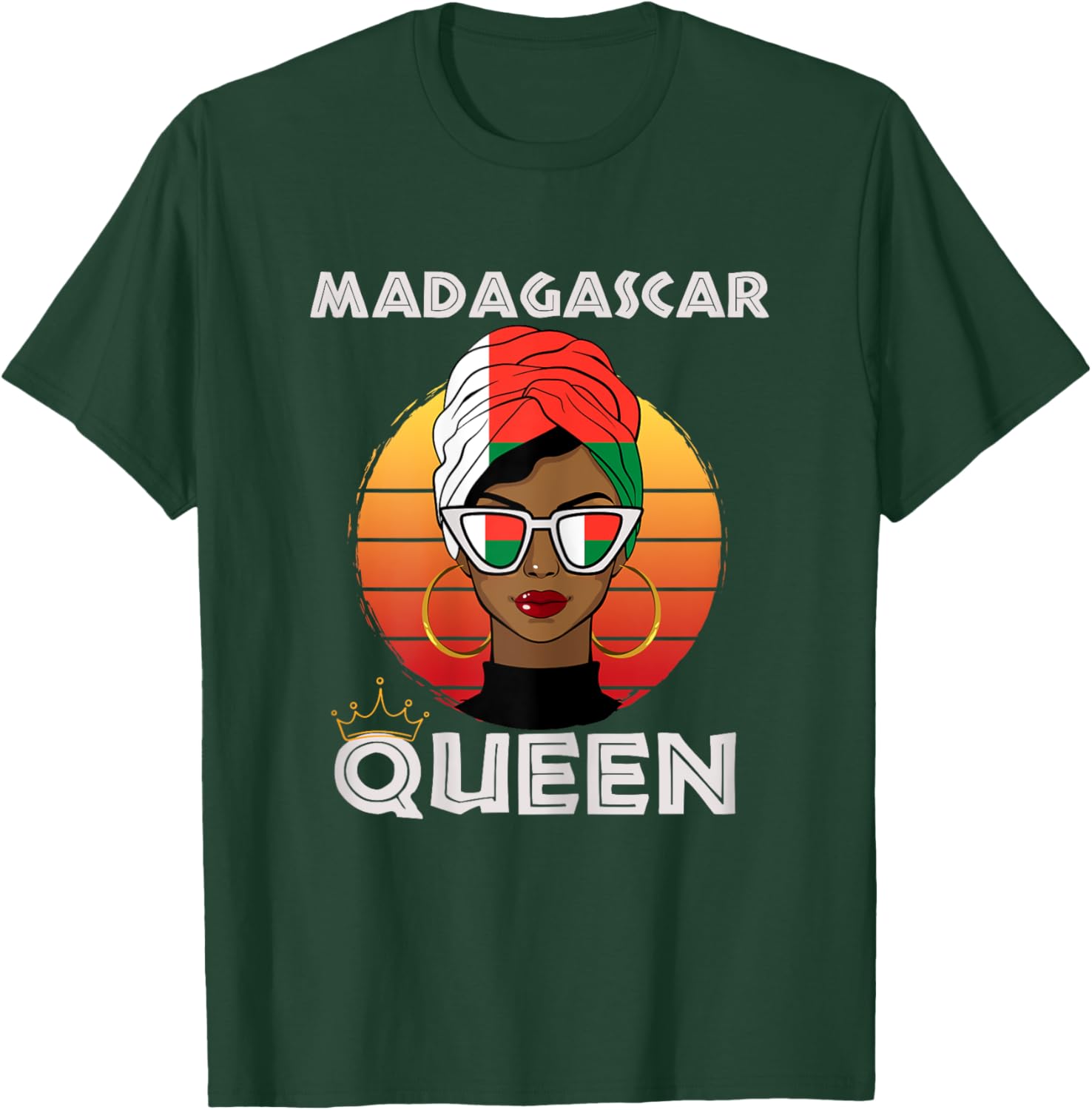 Malagasy Queen African Queen Madagascar Flag Malagasy Women T-Shirt - T-Shirt | Forest