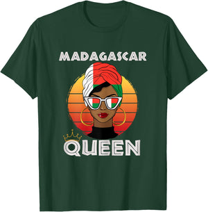 Malagasy Queen African Queen Madagascar Flag Malagasy Women T-Shirt - T-Shirt | Forest
