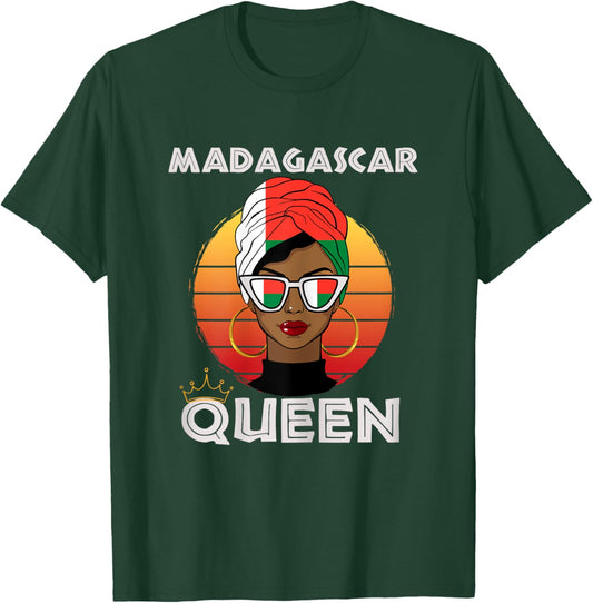 Malagasy Queen African Queen Madagascar Flag Malagasy Women T-Shirt - T-Shirt | Forest