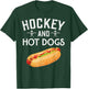 Hockey And Hot Dogs Funny Winter Sports Lovers Design T-Shirt - T-Shirt | Forest