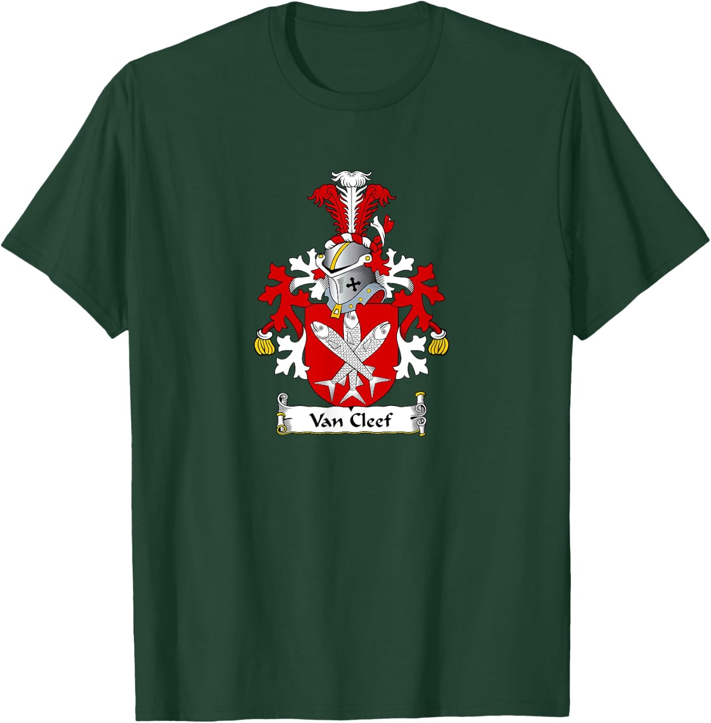 Van Cleef Coat of Arms - Family Crest T-Shirt - T-Shirt | Forest