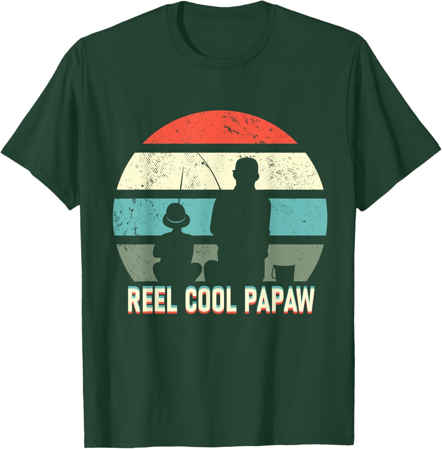 reel cool Papaw fisherman grandpa father's day Fishing gifts T-Shirt - T-Shirt | Forest