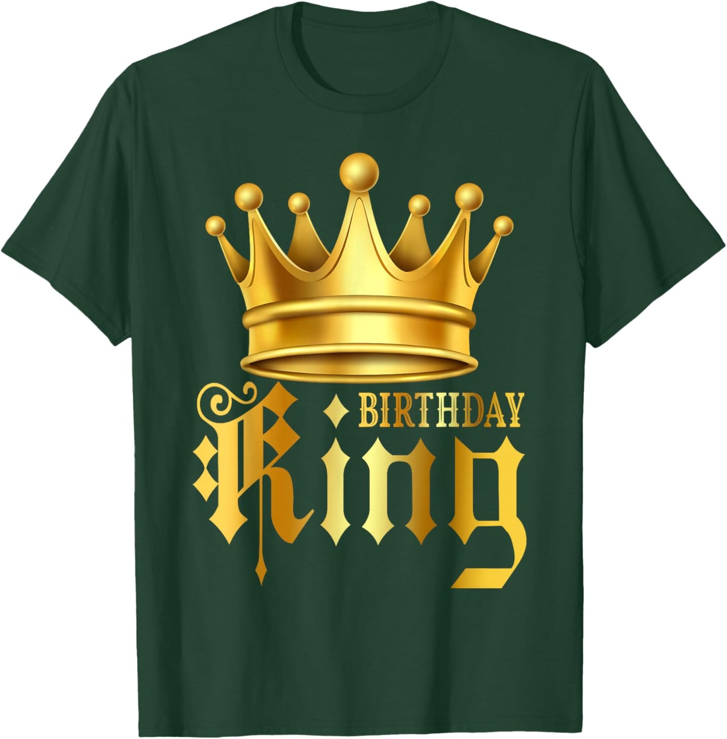 Birthday King Matching Couple Costume Birthday Party Men Boy T-Shirt - T-Shirt | Forest