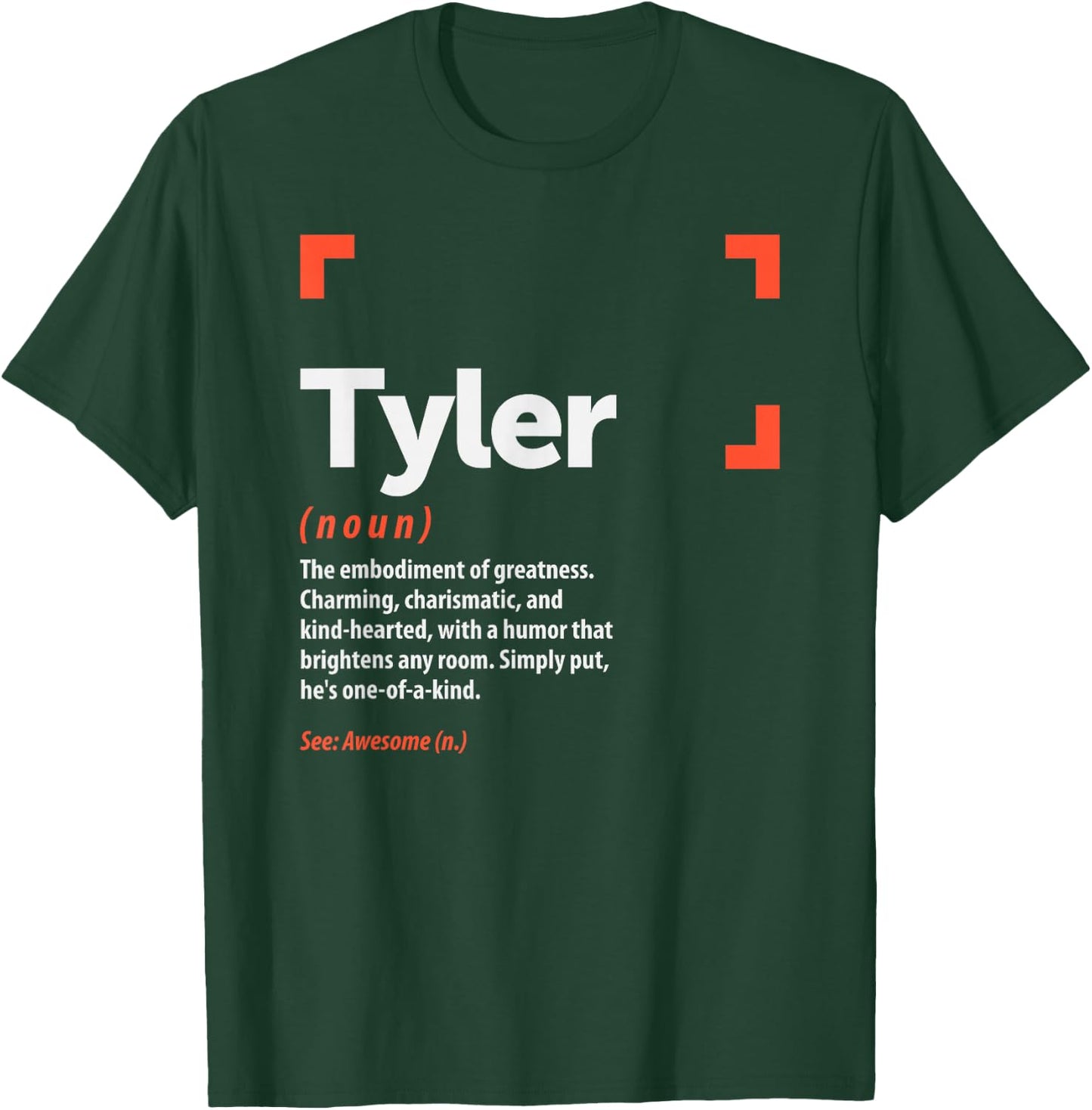Tyler Definition Personalized Name Tyler T-Shirt - T-Shirt | Forest