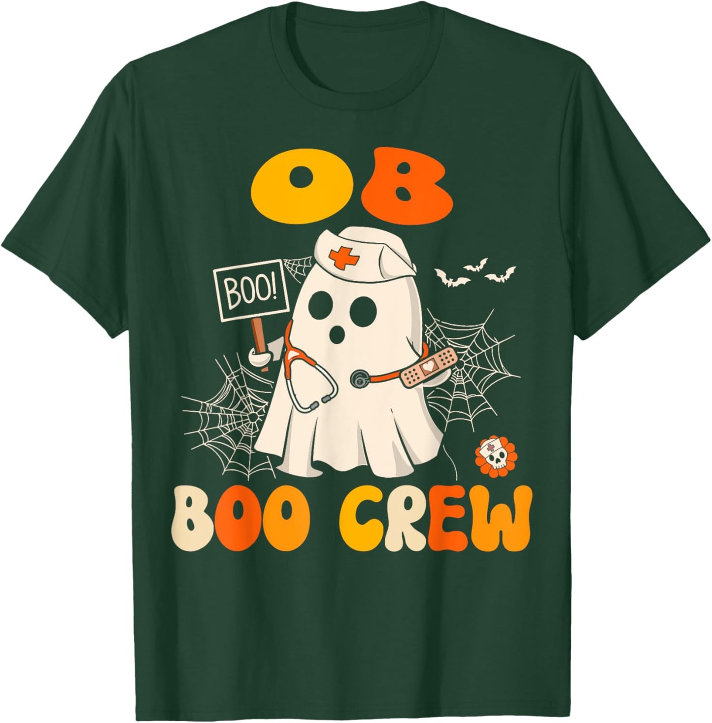 Groovy OB Nurse Funny Halloween Costume OB Gyn Nurse T-Shirt - T-Shirt | Forest