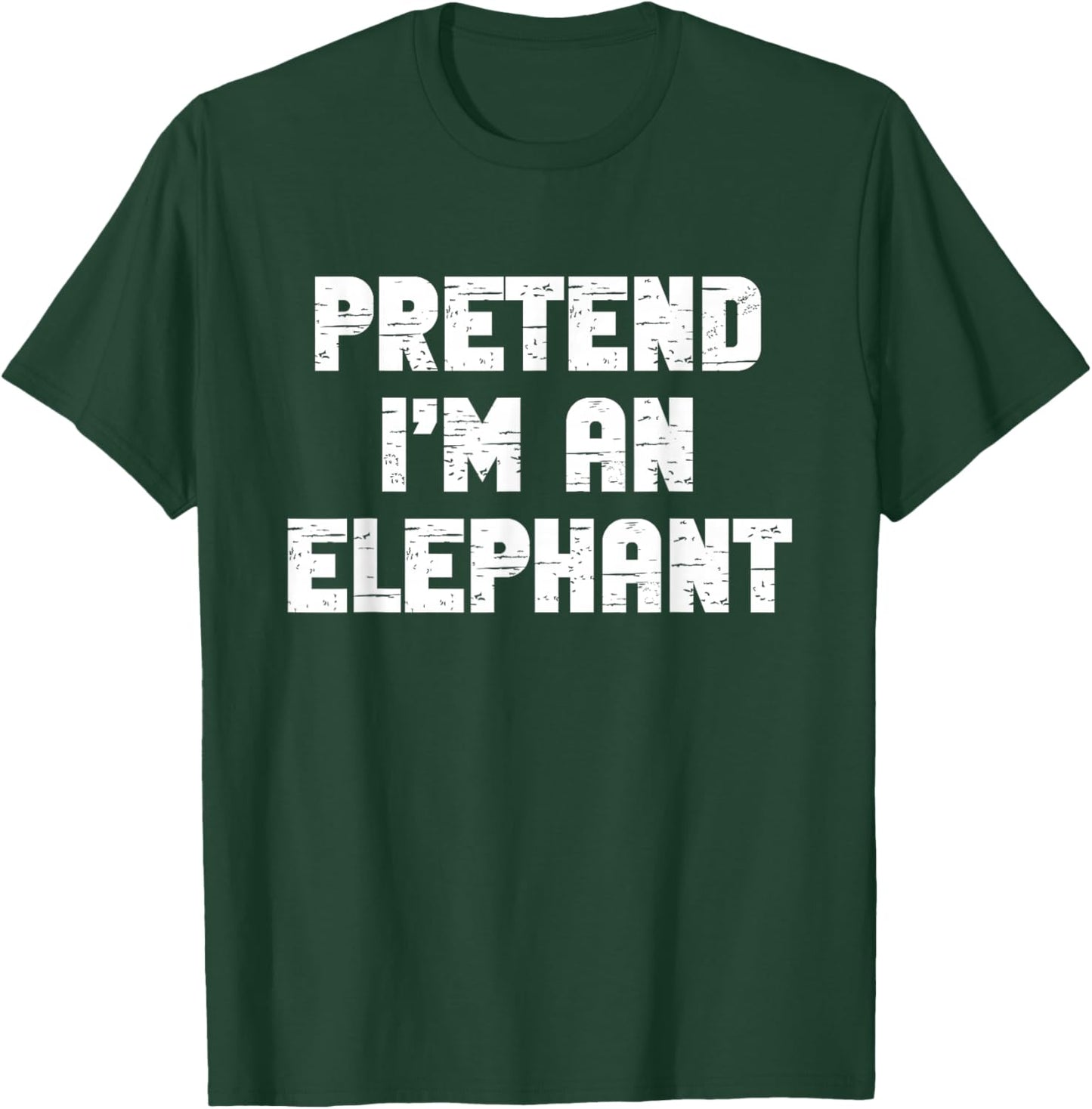Halloween Pretend I'm A Elephant Costume Lazy Kids Adult T-Shirt - T-Shirt | Forest
