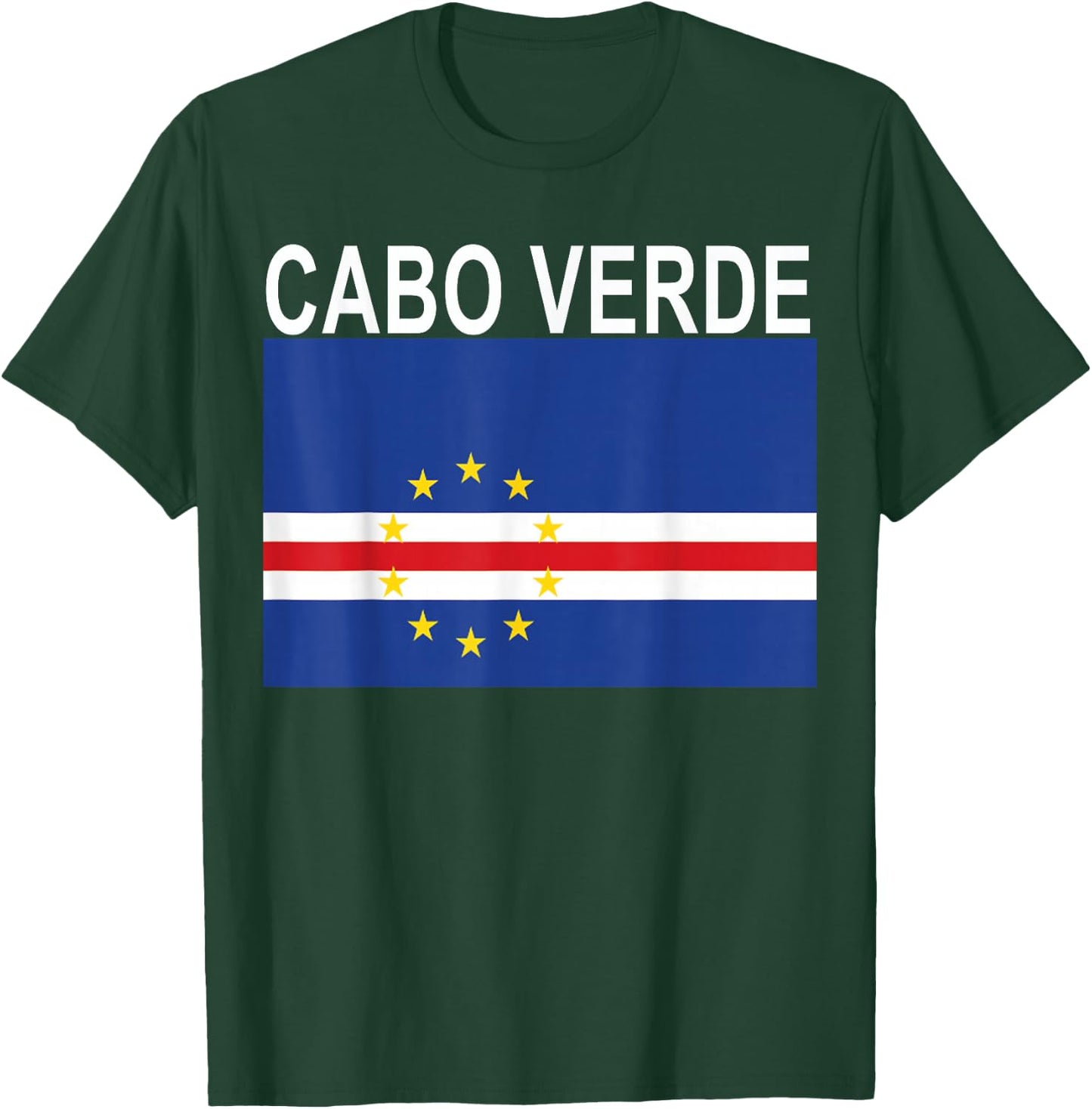 Cabo Verde Flag Design T-Shirt - T-Shirt | Forest