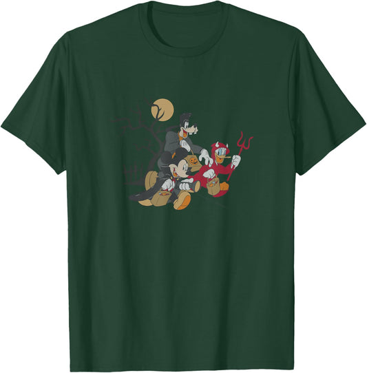 Disney Mickey And Friends Halloween Trick Or Treat Spooky T-Shirt - T-Shirt | Forest