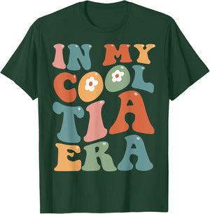Groovy Retro In My Cool Tia Era Funny Auntie Mothers Day T-Shirt - T-Shirt | Forest
