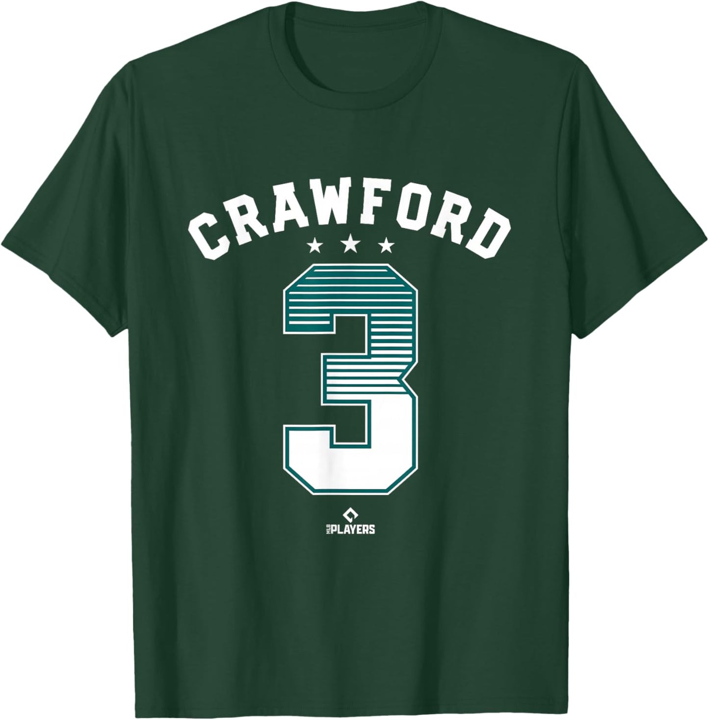 JP Crawford 3 Seattle MLBPA T-Shirt - T-Shirt | Forest