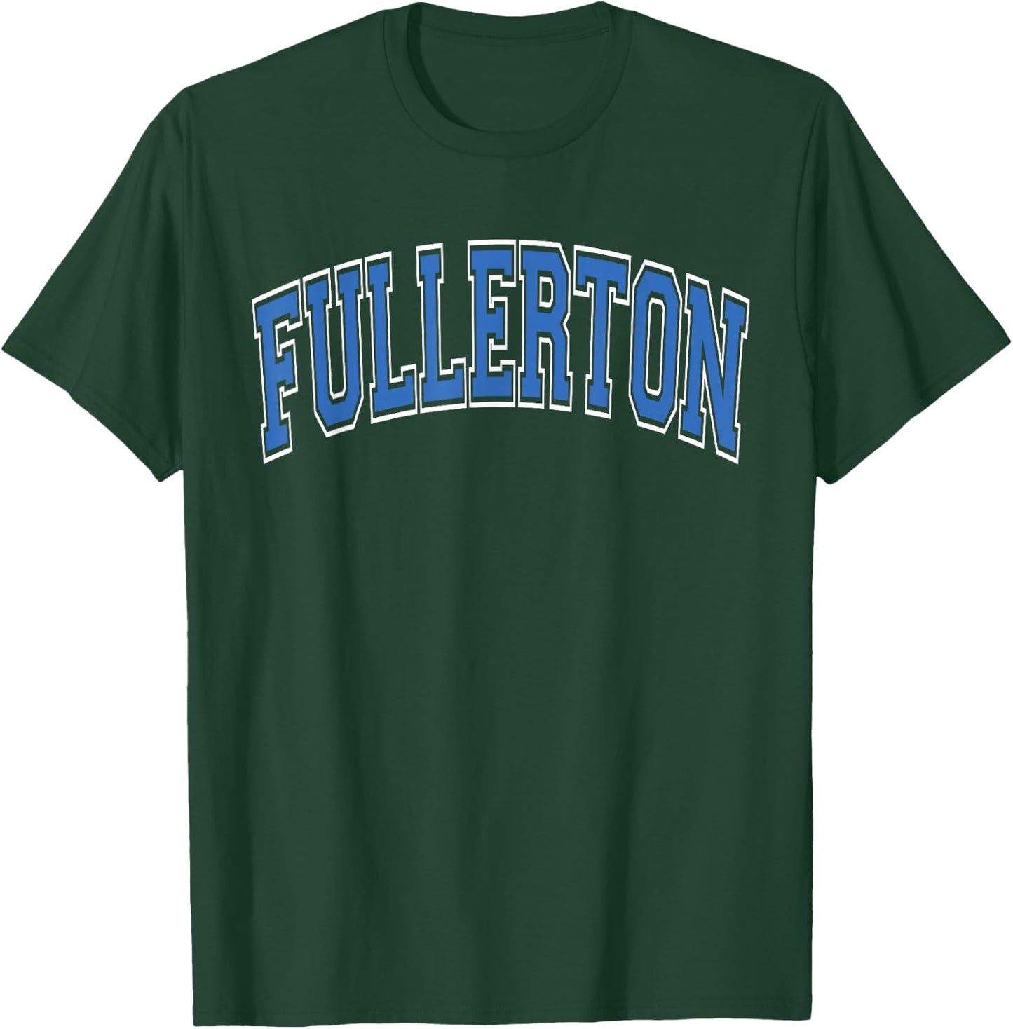 Fullerton Arched Blue Text T-Shirt - T-Shirt | Forest