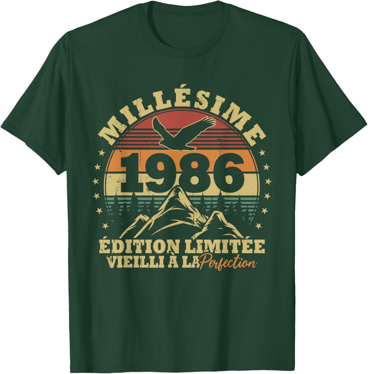 Millésime 1986 Rétro Cadeau 40 Ans Anniversaire Homme Femme T-Shirt - T-Shirt | Forest