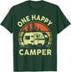 One Happy Camper Mom Dad Funny RV Camping Toddler Dada Retro T-Shirt - T-Shirt | Forest