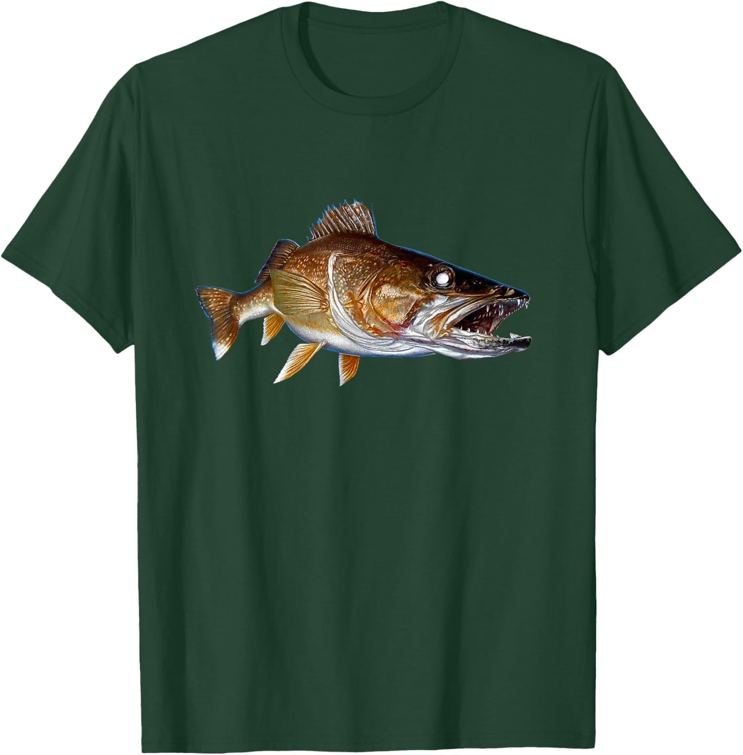 Walleye Fish Art Walleye Fishing Clothing Gift Fisherman T-Shirt - T-Shirt | Forest