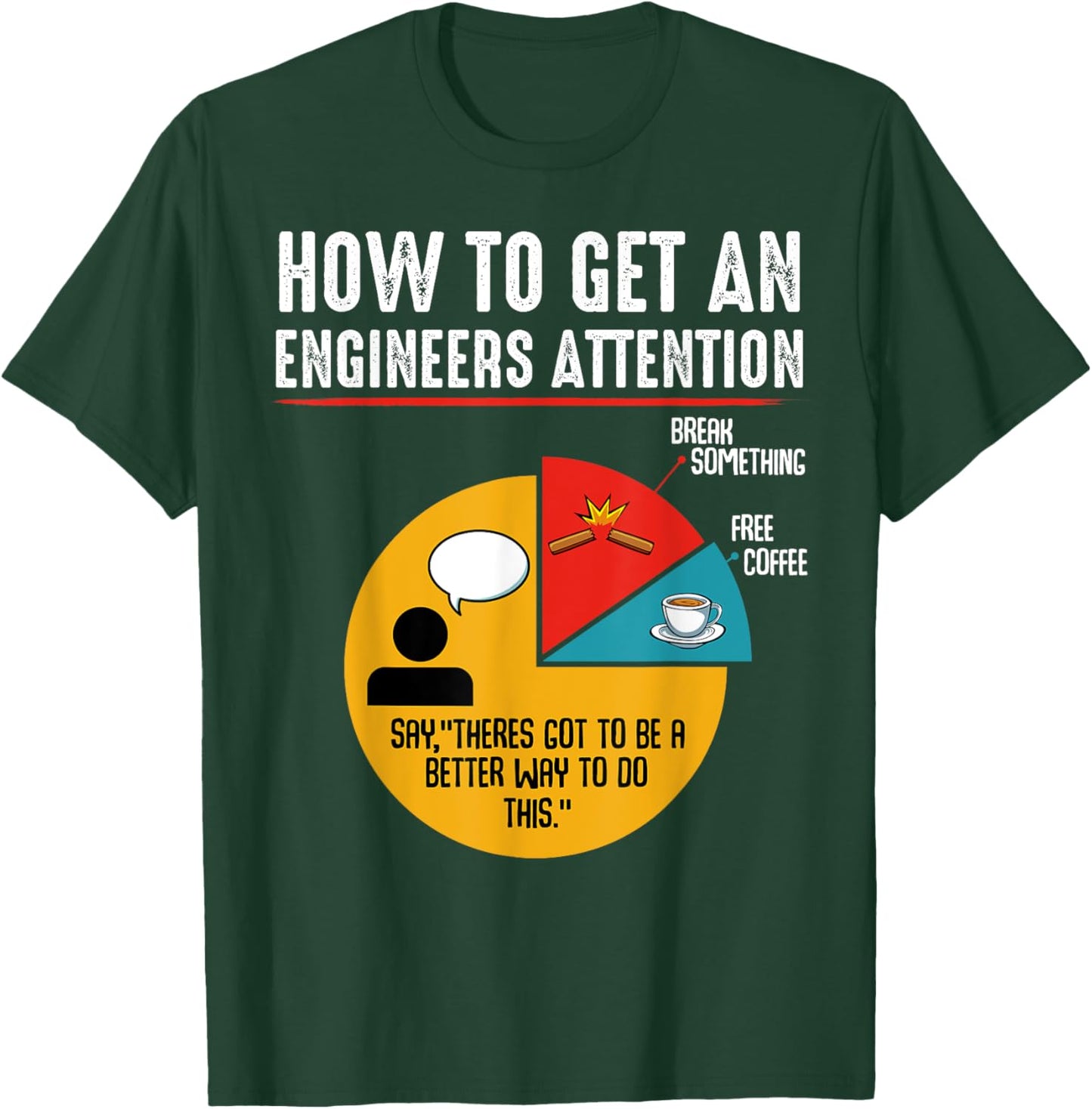 How To Get An Engineers Attention Engineer Technology Funny T-Shirt - T-Shirt | Forest