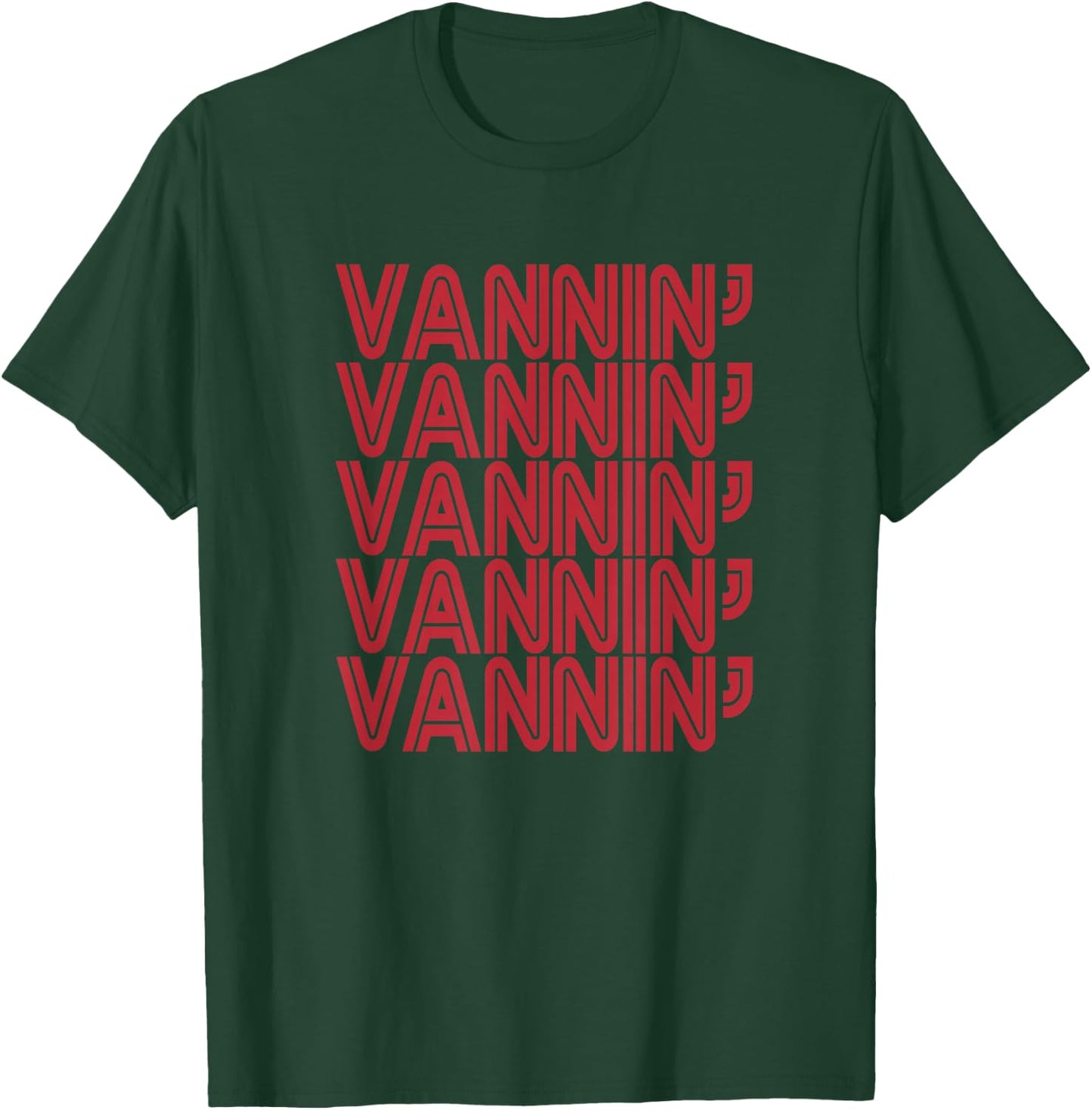 VANNIN' Retro Red Design T-Shirt - T-Shirt | Forest