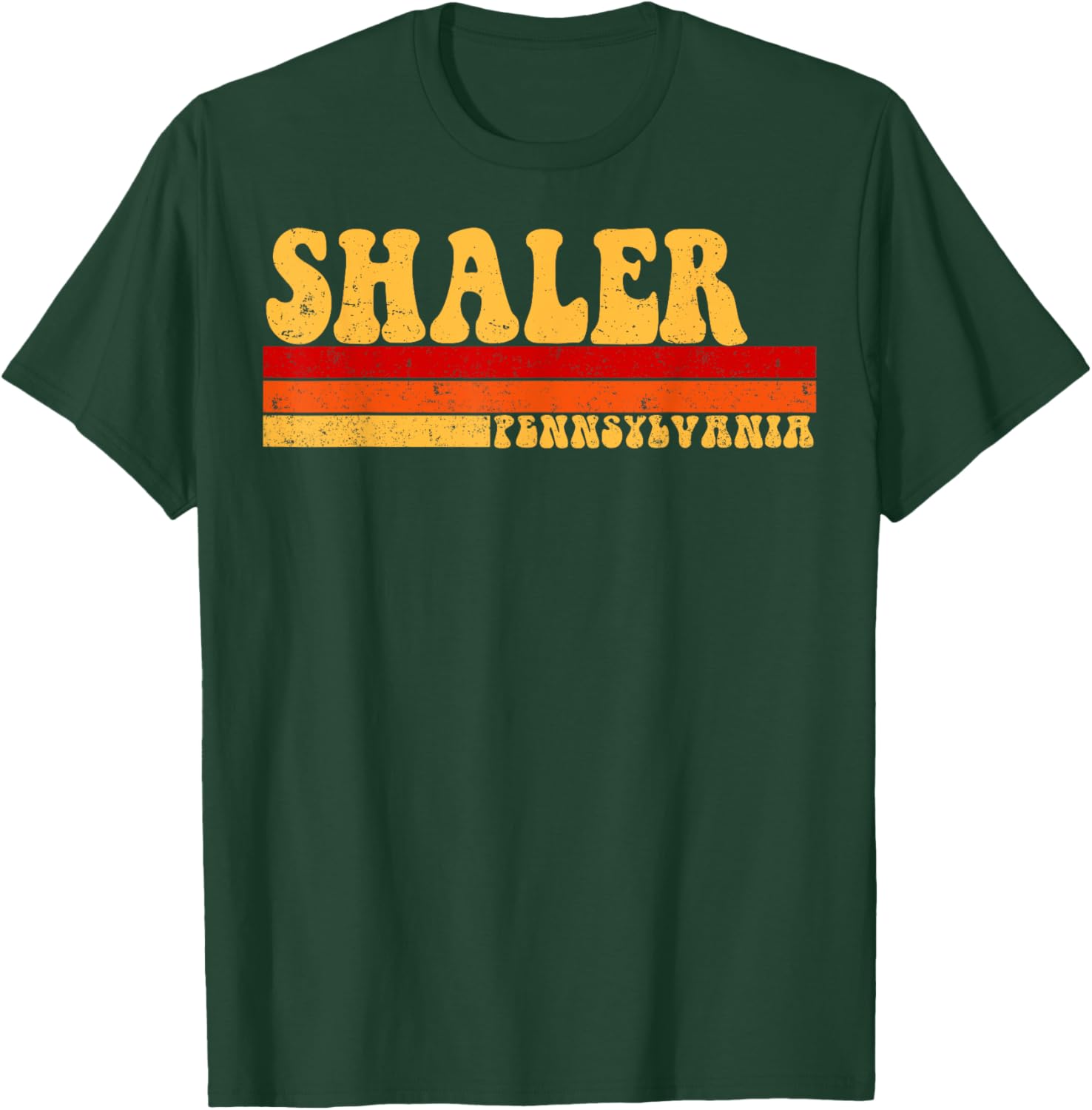 SHALER Pennsylvania City Vintage Roots Retro Design 70s 80s T-Shirt - T-Shirt | Forest