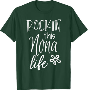 Rockin This Life Cute Nona Gift from Grandkids T-Shirt - T-Shirt | Forest