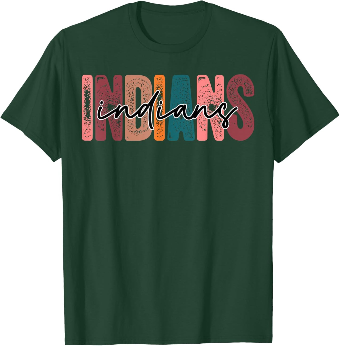 Indians School Sports Fan Team Spirit T-Shirt - T-Shirt | Forest