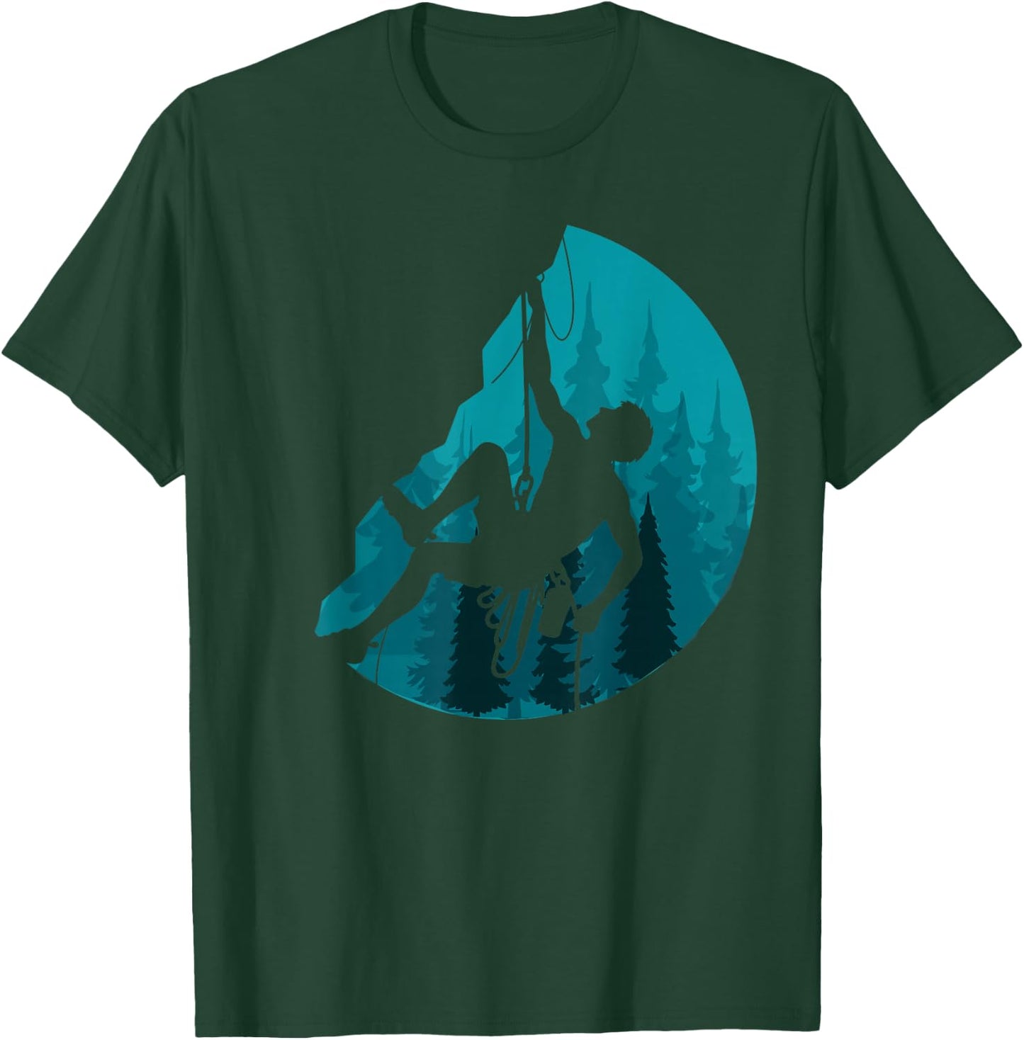 Forest Climber Bouldering Climb Outdoor Rock Climbing T-Shirt - T-Shirt | Forest