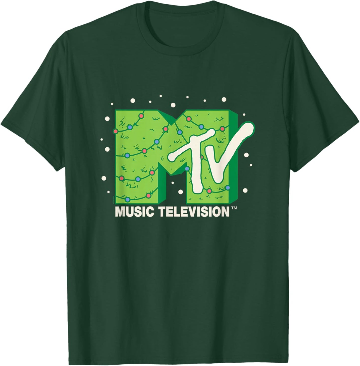 MTV - MTV Logo Christmas Tree T-Shirt - T-Shirt | Forest