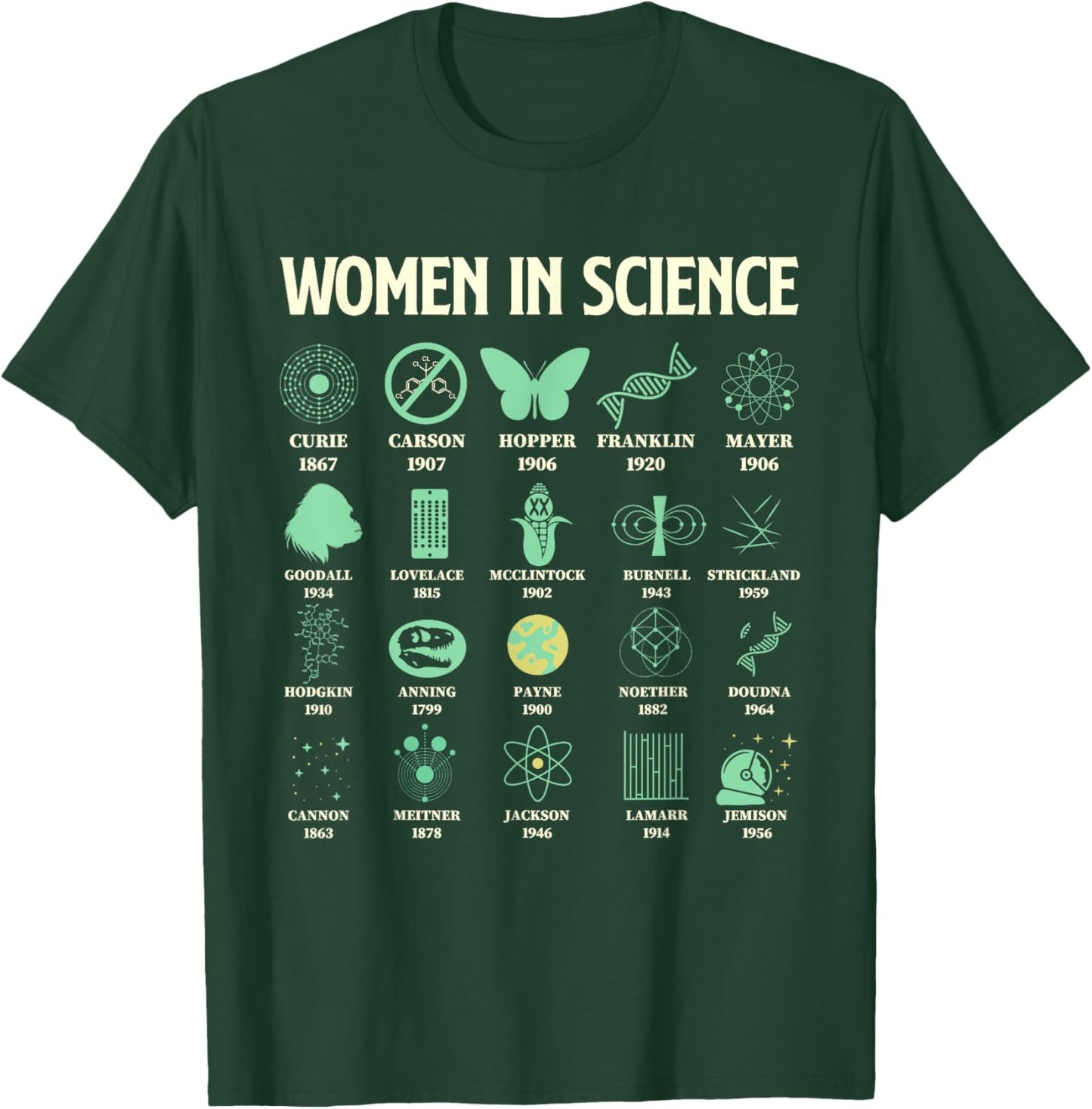 Women In Science - Chemistry Student Astronomy Lover T-Shirt - T-Shirt | Forest