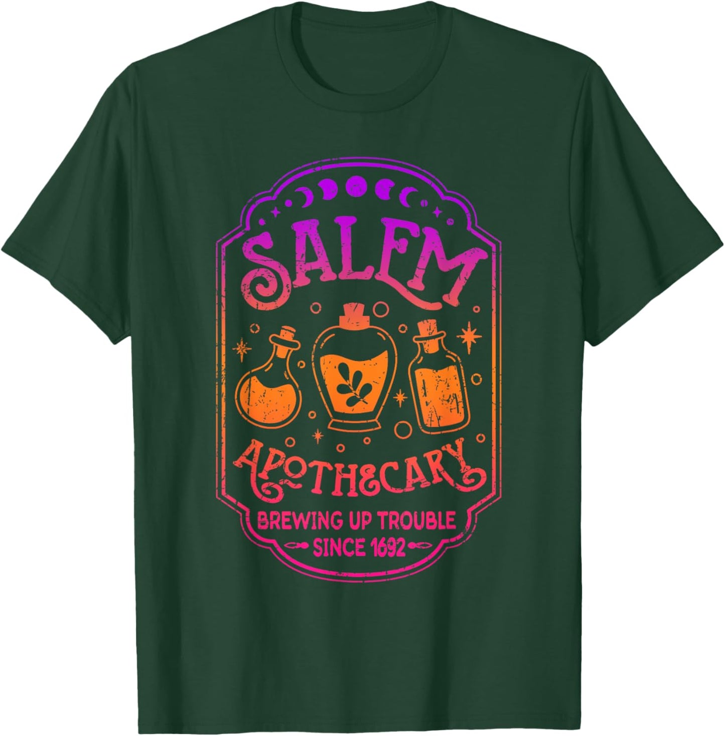 Salem Apothecary Herbalist Witch Brewing Trouble Since 1692 T-Shirt - T-Shirt | Forest