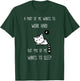 Funny Saying I want to sleep Lazy Ironic Cat T-Shirt - T-Shirt | Forest
