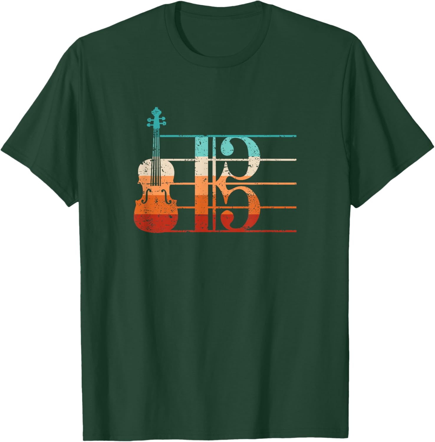 Alto Clef Viola Player Violist T-Shirt - T-Shirt | Forest