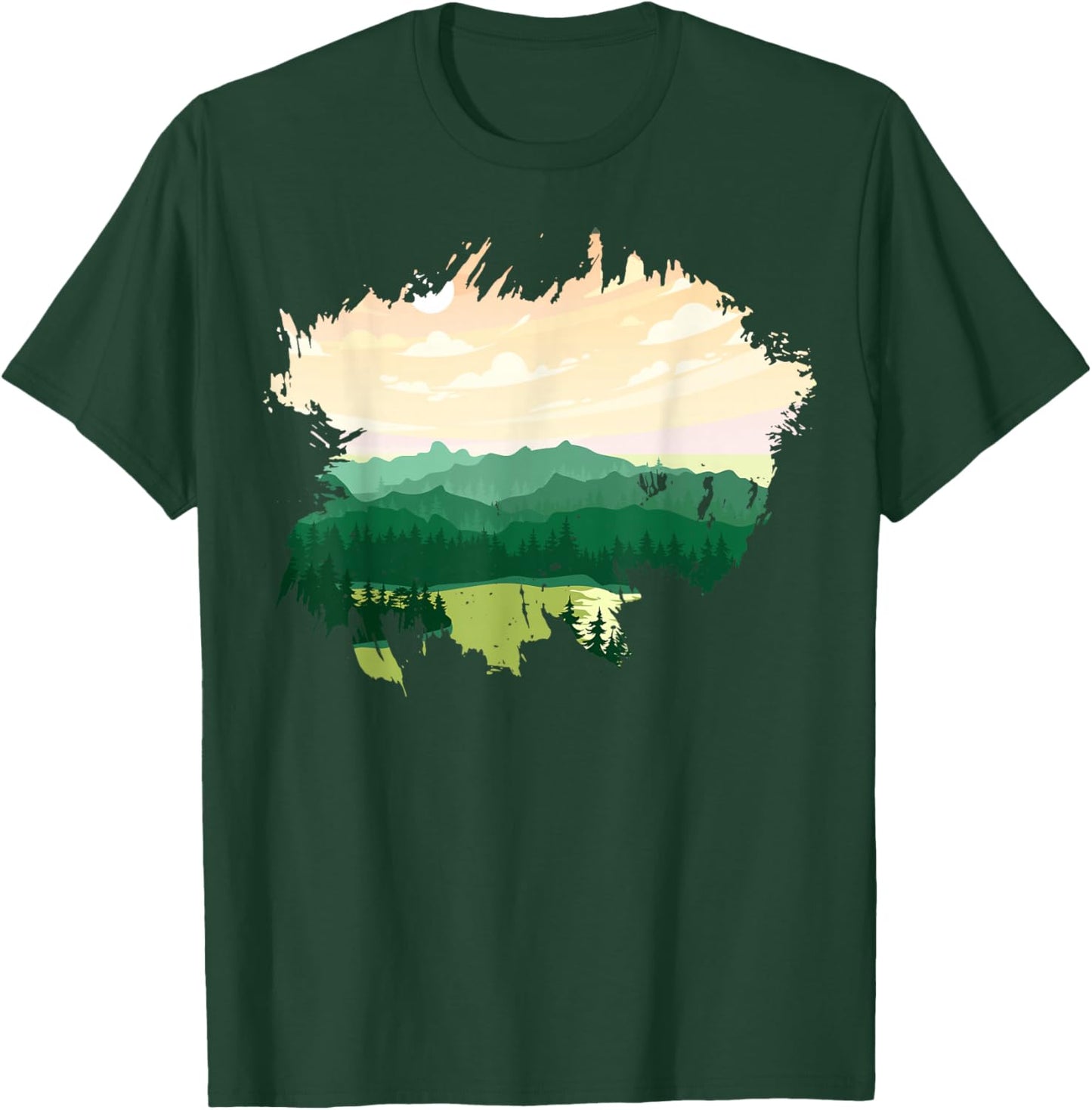 Timeless Mountain, Nature Trees and Forest T-Shirt - T-Shirt | Forest