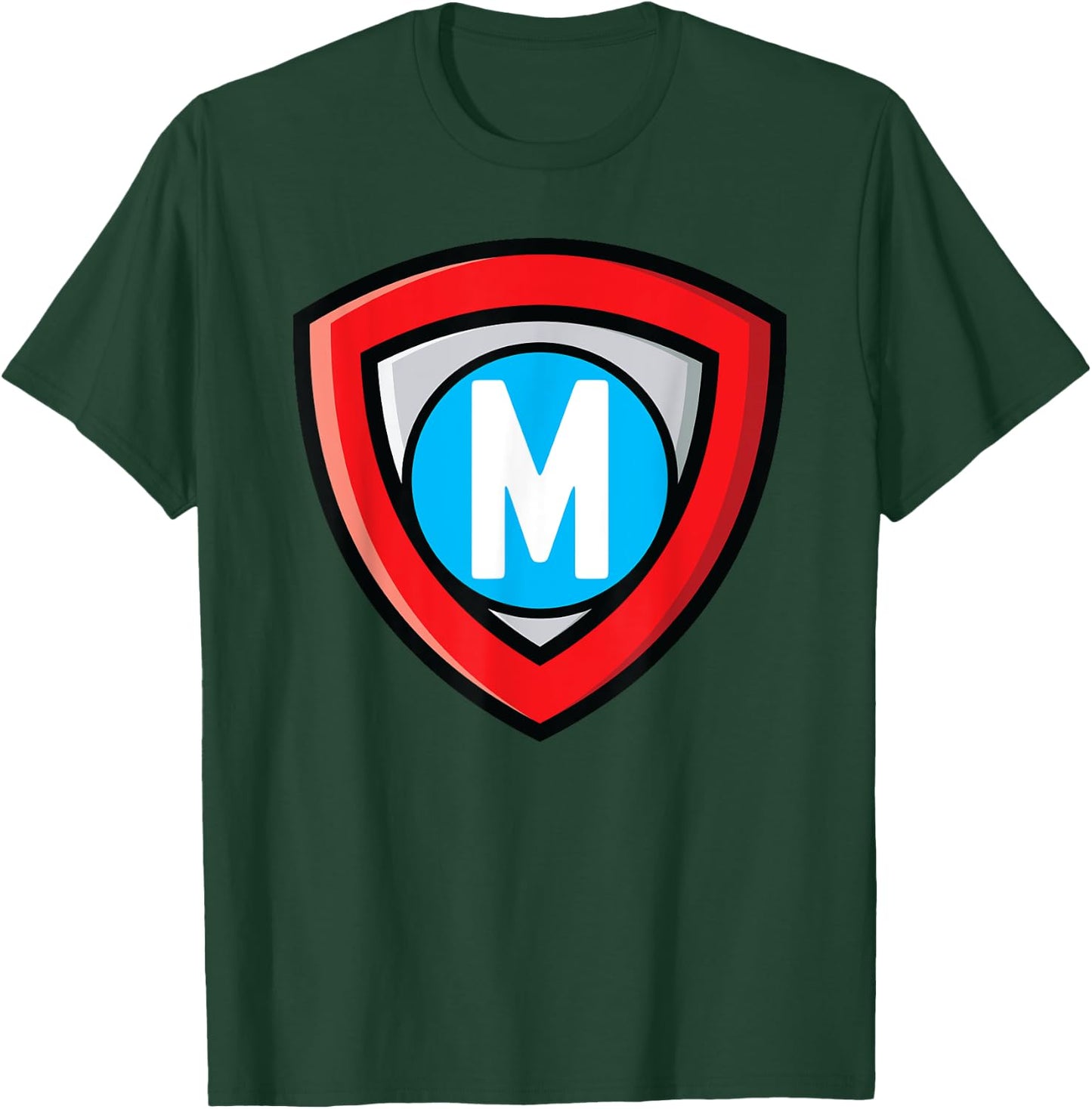 Letter M - Superhero symbol T-Shirt - T-Shirt | Forest