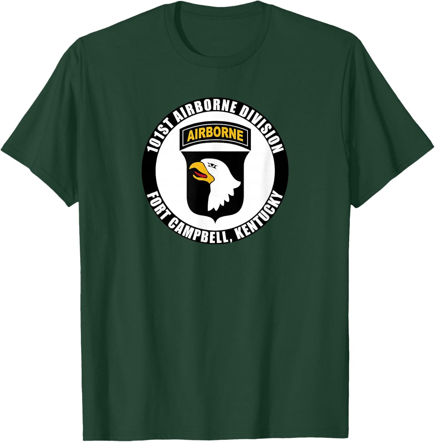 101st Airborne Division Fort Campbell Kentucky Emblem Vet T-Shirt - T-Shirt | Forest