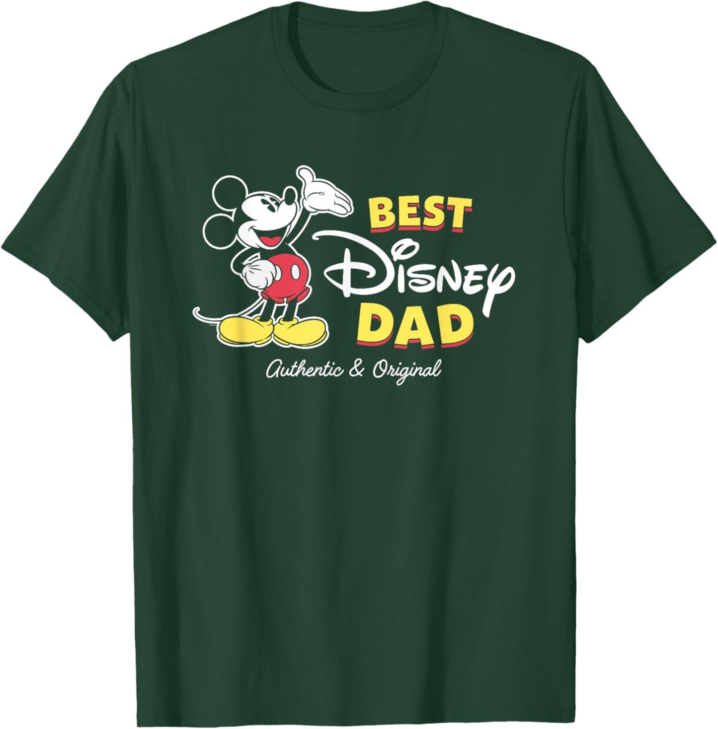 Disney Mickey Mouse Best Disney Dad Birthday Father’s Day T-Shirt - T-Shirt | Forest