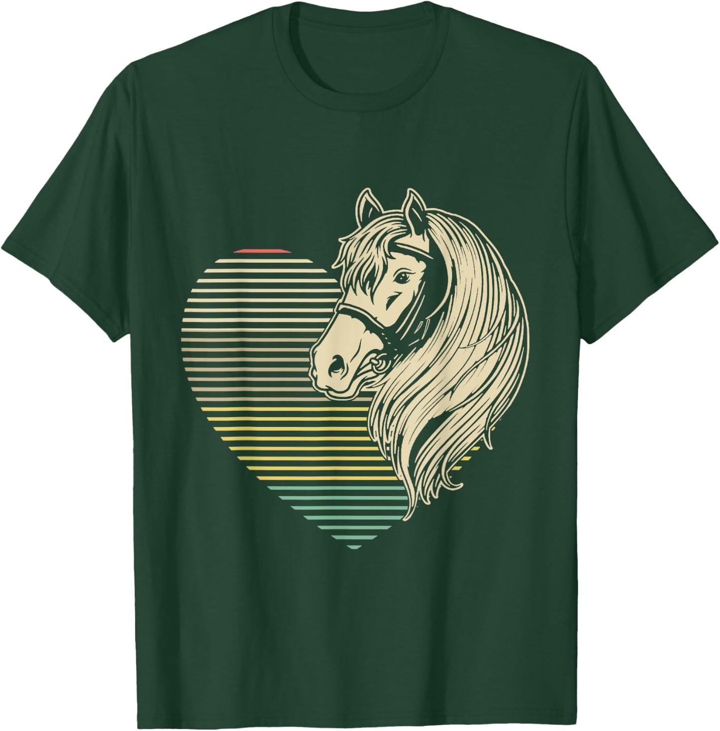 Horse Riding Women Valentines Day Gift Horse T-Shirt - T-Shirt | Forest
