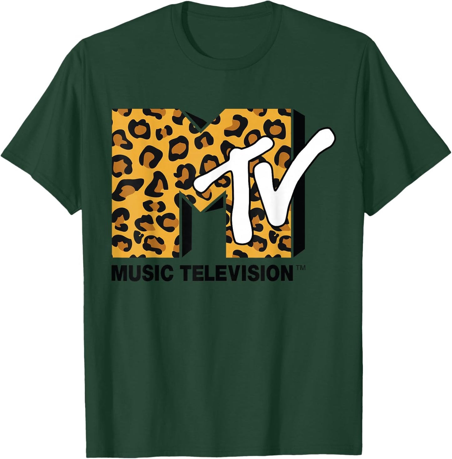 Classic Mtv Logo Leopard Print T-Shirt - T-Shirt | Forest
