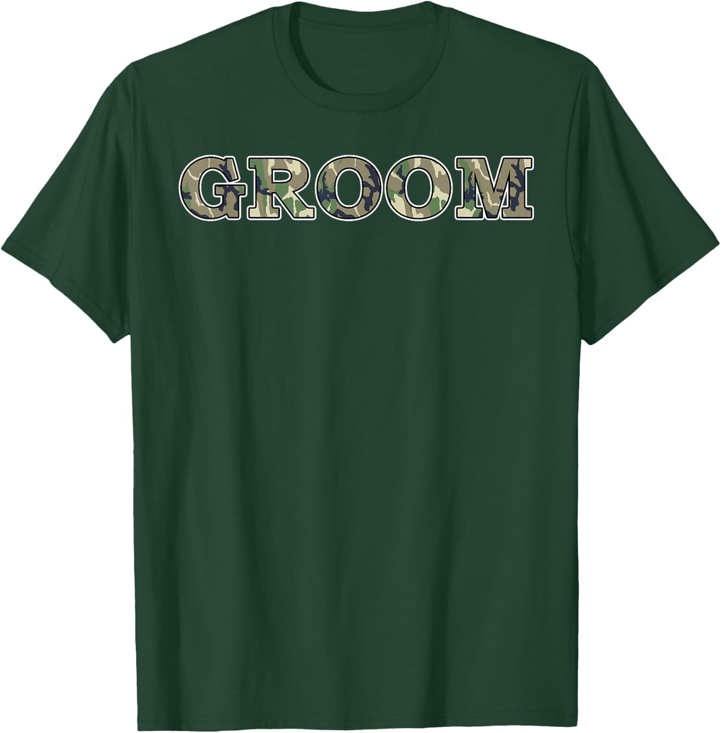 Groom Country Wedding Bachelor Party Camouflage T-Shirt - T-Shirt | Forest