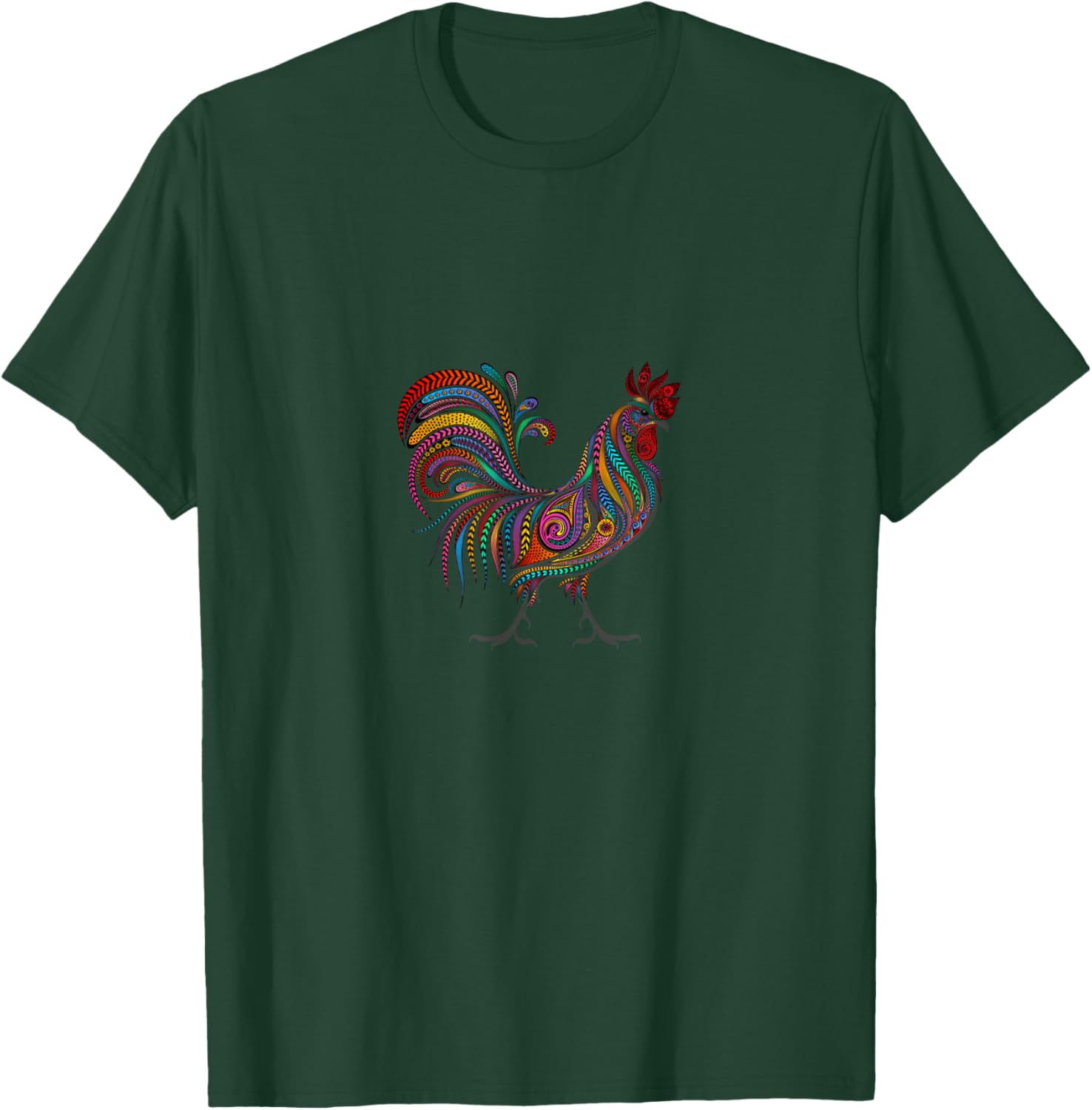 Colorful Rooster T-Shirt - T-Shirt | Forest