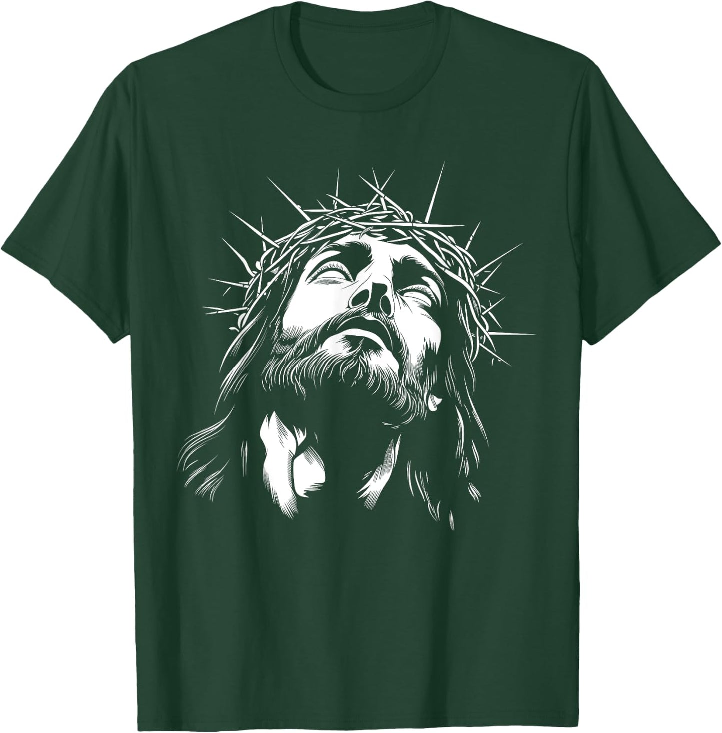 Crown of Thorns - Head of Jesus Christ T-Shirt - T-Shirt | Forest