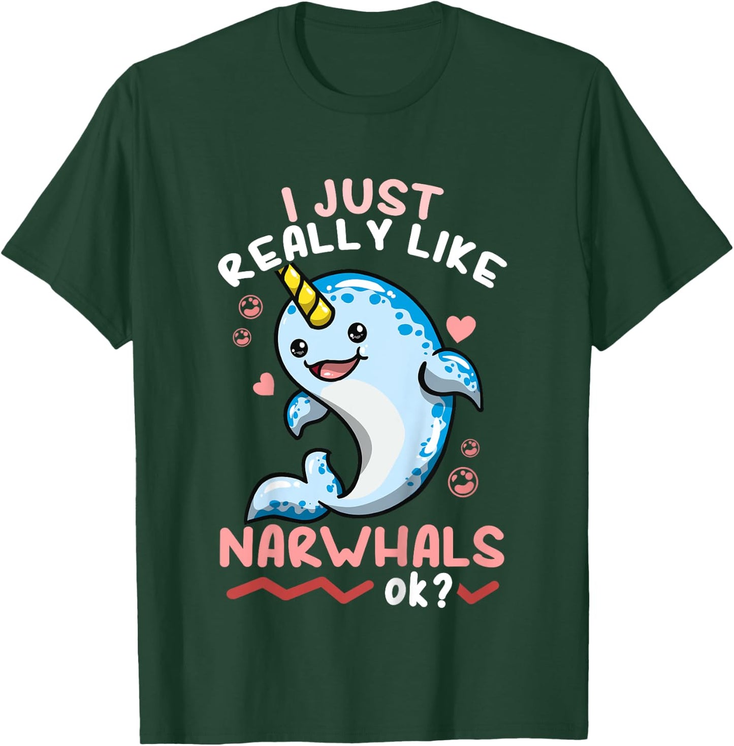 Kids Narwhal Cute T-Shirt - T-Shirt | Forest