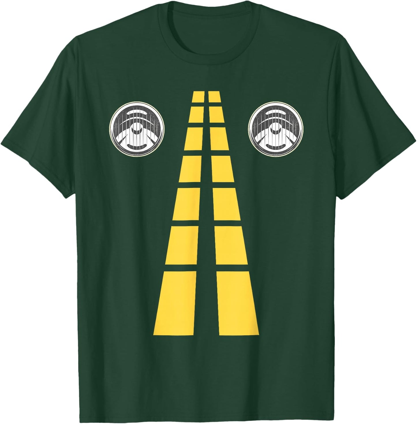 Deer Headlights with Road Markings Couples Costume Halloween T-Shirt - T-Shirt | Forest