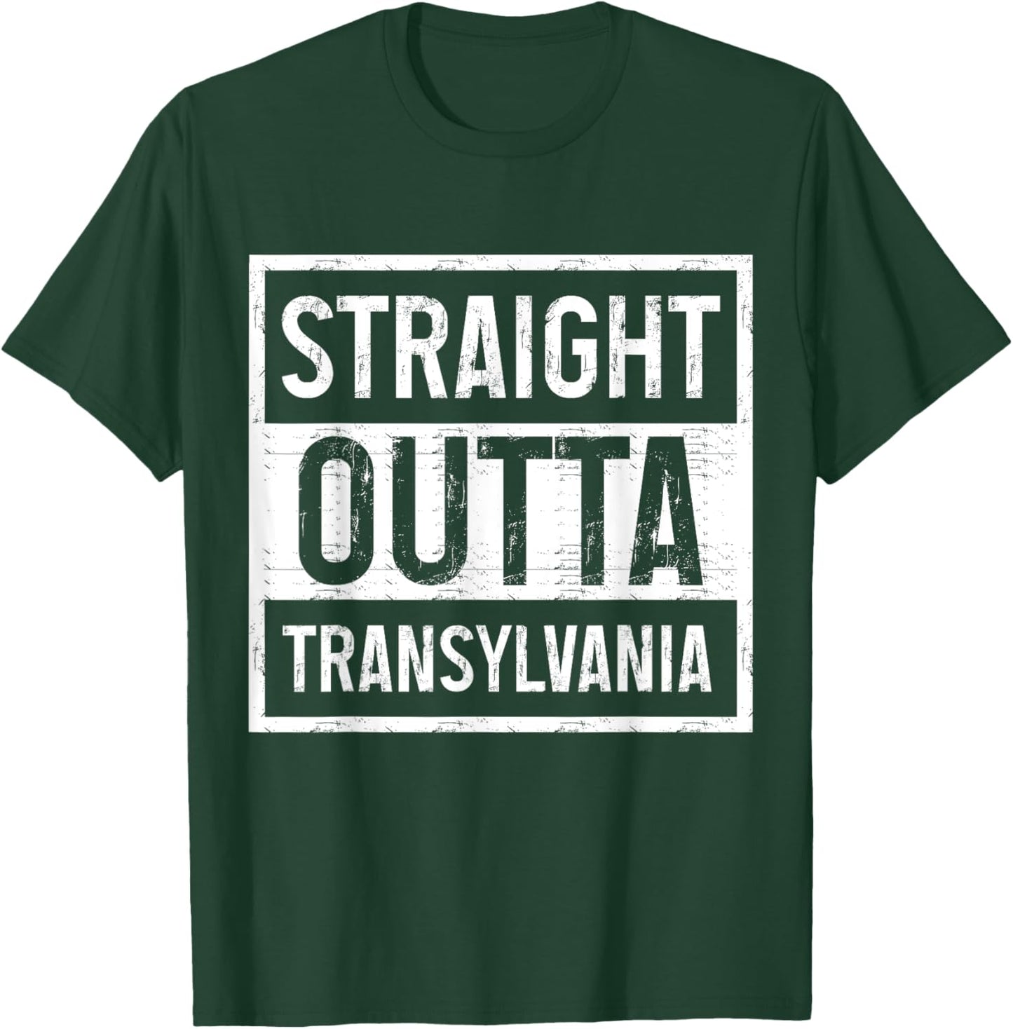 Straight Outta Transylvania Romania Romanian Pride T-Shirt - T-Shirt | Forest