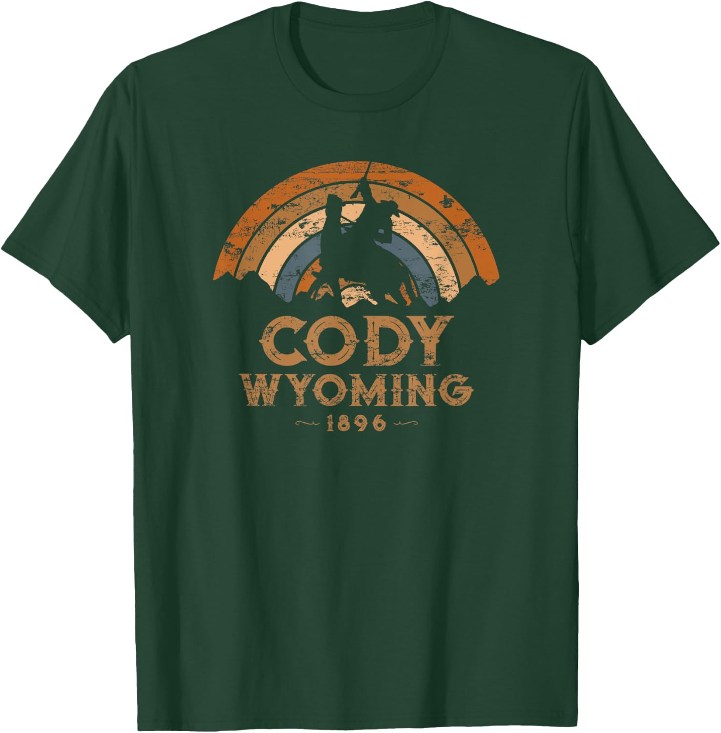 Cody Wyoming WY Retro Western Style Cowboy T-Shirt - T-Shirt | Forest
