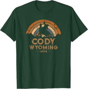 Cody Wyoming WY Retro Western Style Cowboy T-Shirt - T-Shirt | Forest