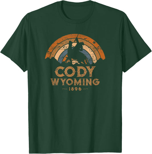 Cody Wyoming WY Retro Western Style Cowboy T-Shirt - T-Shirt | Forest